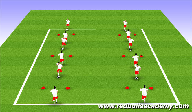 Football/Soccer Session Plan Drill (Colour): Warm Up