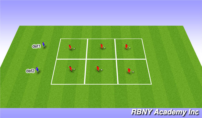 Football/Soccer Session Plan Drill (Colour): Warm-up