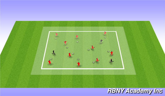 Football/Soccer Session Plan Drill (Colour): Spider Web Tag - Suggested Warm Up