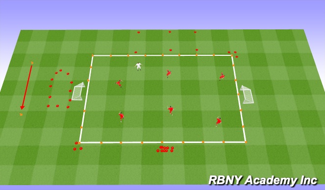 Football/Soccer Session Plan Drill (Colour): American Animals