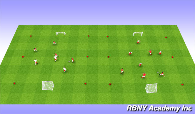 Football/Soccer Session Plan Drill (Colour): Scrimmages