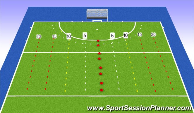 Hockey Session Plan Drill (Colour): Level Up