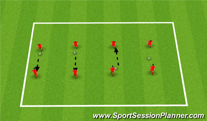 Football/Soccer Session Plan Drill (Colour): Technical (15 Mins)