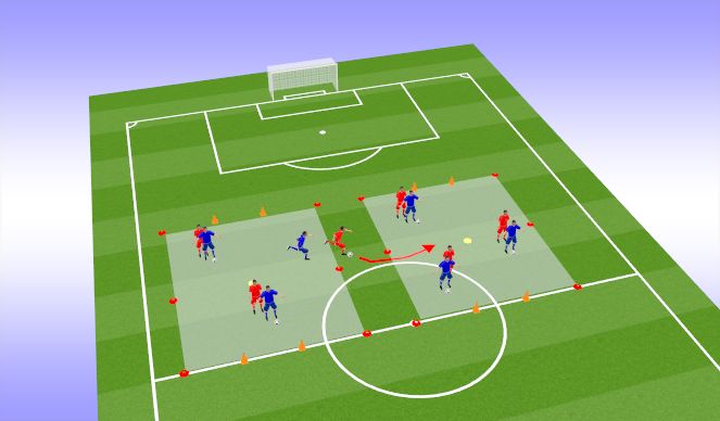 Football/Soccer Session Plan Drill (Colour): 熱身