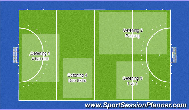 Hockey Session Plan Drill (Colour): Plattegrond