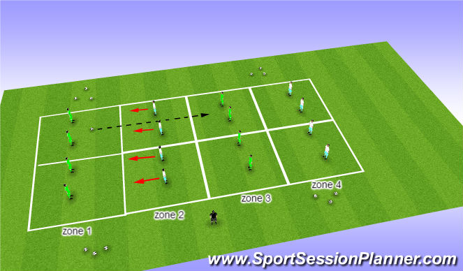 Football/Soccer Session Plan Drill (Colour): MOVING THE BALL