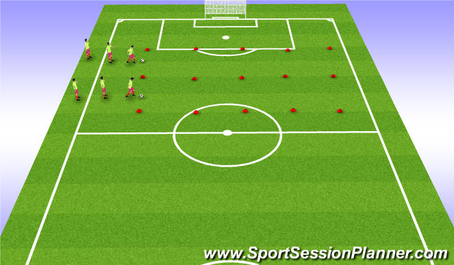 Football/Soccer Session Plan Drill (Colour): Speed Channel