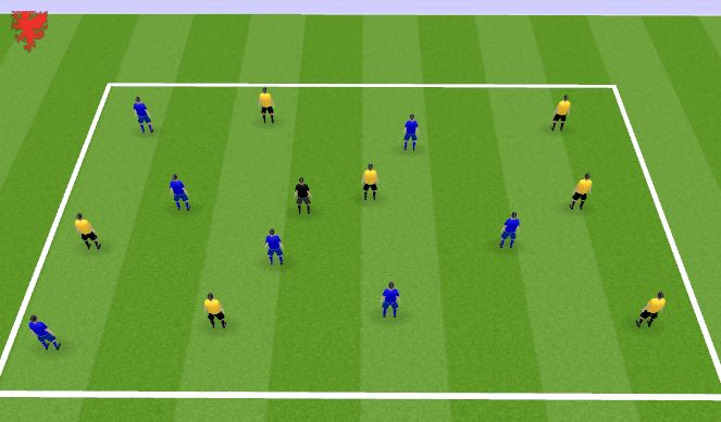 Football/Soccer Session Plan Drill (Colour): Keeping Possession (10 mins)