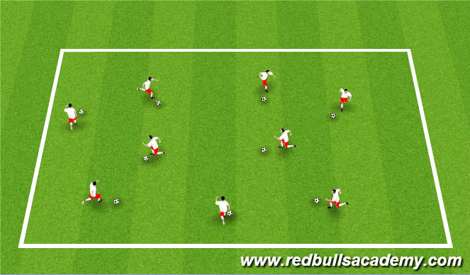 Football/Soccer Session Plan Drill (Colour): First to 50 (Warm up)
