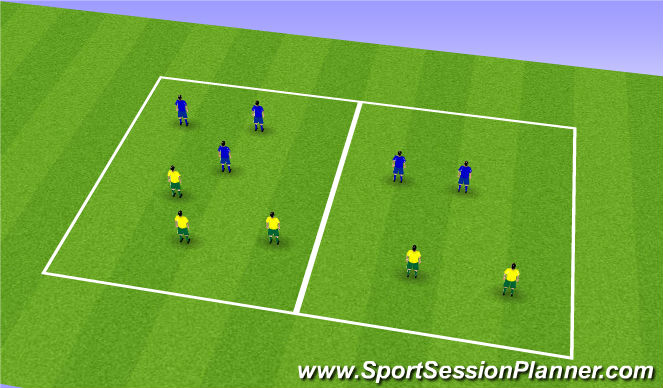 Football/Soccer Session Plan Drill (Colour): Passing Drill