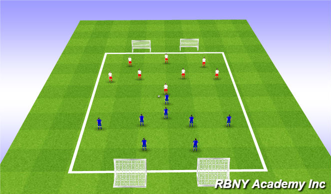 Football/Soccer Session Plan Drill (Colour): 8v8