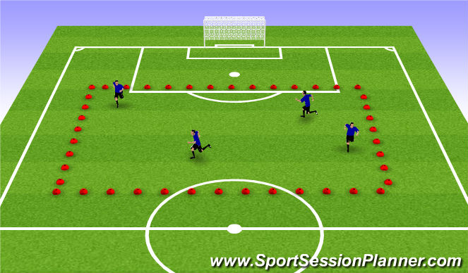 Football/Soccer Session Plan Drill (Colour): Pirate Faces