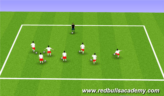Football/Soccer Session Plan Drill (Colour): Warm Up Simon Says