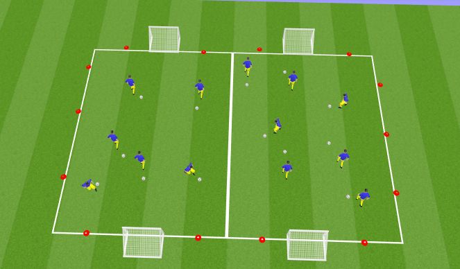 Football/Soccer Session Plan Drill (Colour): warm up