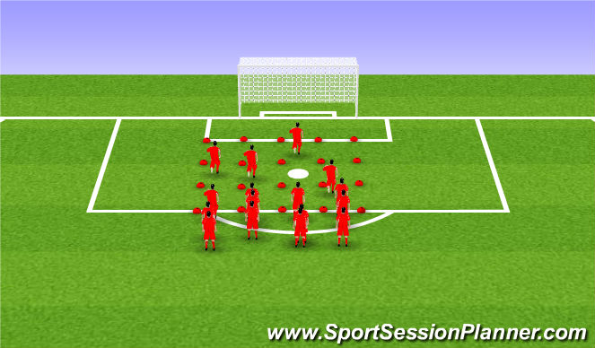 Football/Soccer Session Plan Drill (Colour): Warm Up