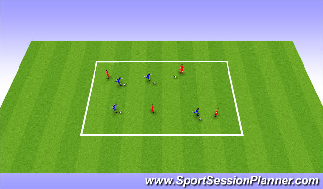 Football/Soccer Session Plan Drill (Colour): Technical Warm Up