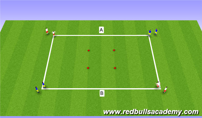 Football/Soccer Session Plan Drill (Colour): Warm up