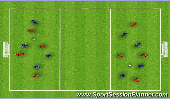 Football/Soccer Session Plan Drill (Colour): Arrival Activity