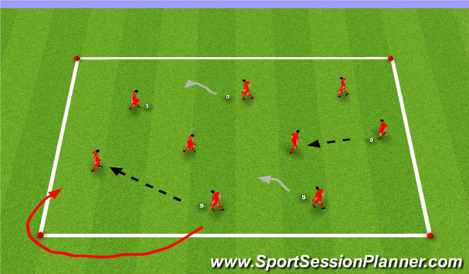 Football/Soccer Session Plan Drill (Colour): Passing and Receiving