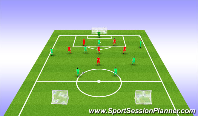 Football/Soccer Session Plan Drill (Colour): Small sided game.