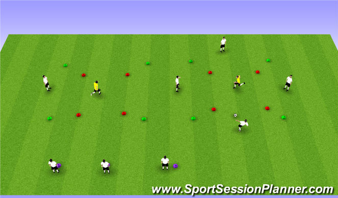 Football/Soccer Session Plan Drill (Colour): 5v2 Rondo
