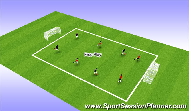 Football/Soccer Session Plan Drill (Colour): Free Play