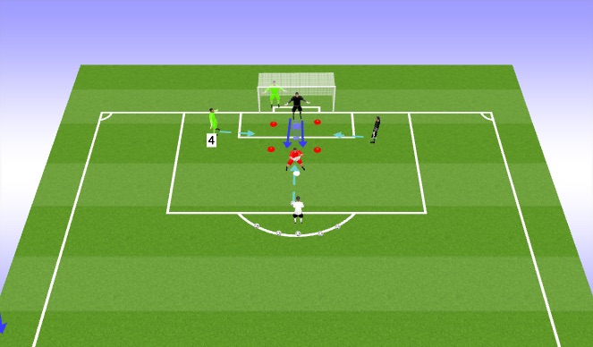 Football/Soccer Session Plan Drill (Colour): Footwork & Handling