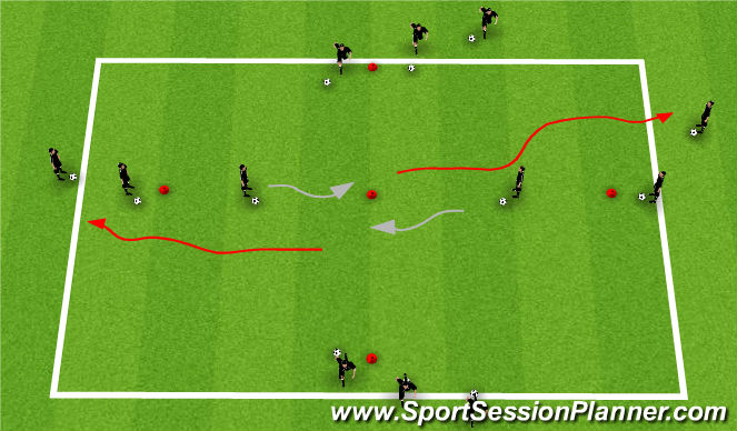 Football/Soccer Session Plan Drill (Colour): Warm-up