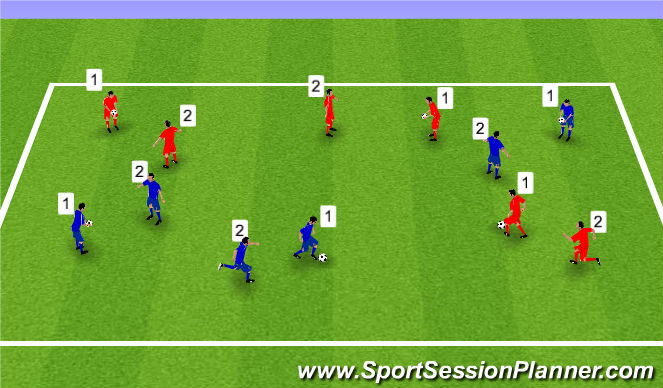 Football/Soccer Session Plan Drill (Colour): Skill Practice