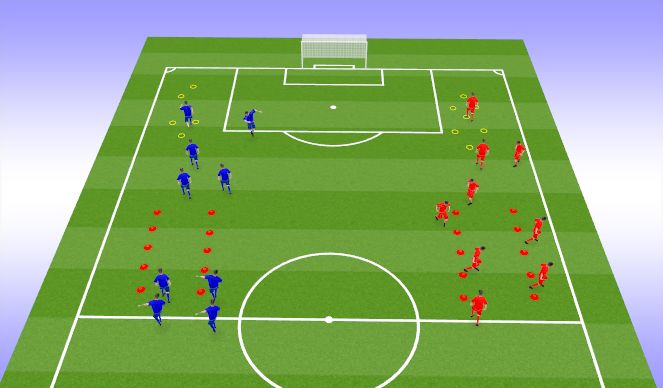 Football/Soccer Session Plan Drill (Colour): Warm-up