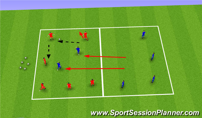 Football/Soccer Session Plan Drill (Colour): Skill
