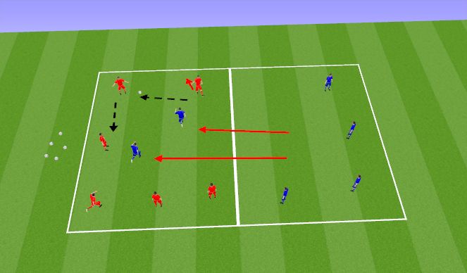 Football/Soccer Session Plan Drill (Colour): Skill