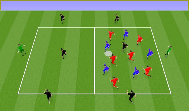 Football/Soccer Session Plan Drill (Colour): Mantenimiento con cambio de orientación
