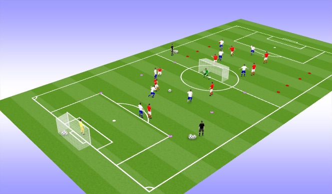 Football/Soccer Session Plan Drill (Colour): 6vs6