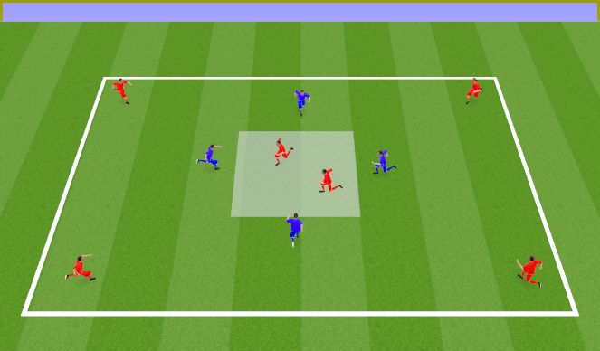Football/Soccer Session Plan Drill (Colour): Rondo con presión tras perdida