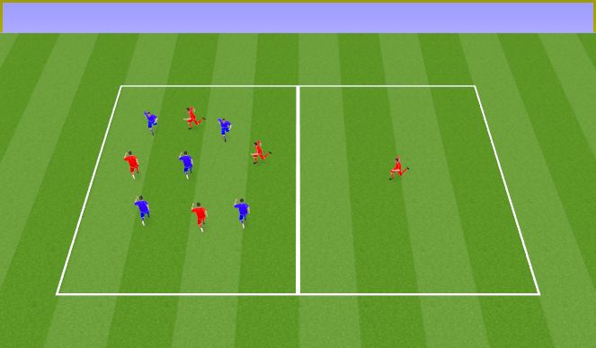Football/Soccer Session Plan Drill (Colour): Presión tras perdida y jugar en lado débil