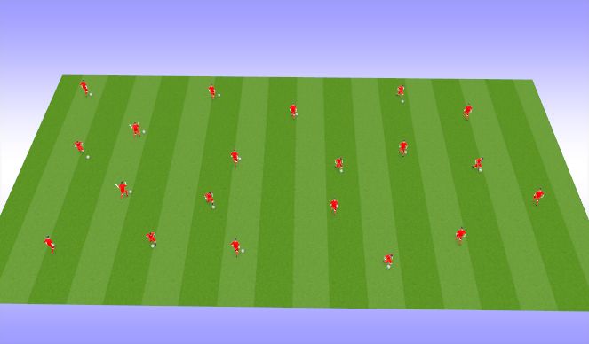 Football/Soccer Session Plan Drill (Colour): Dribbling