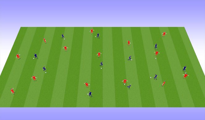 Football/Soccer Session Plan Drill (Colour): Warm Up - Nutmeg Game