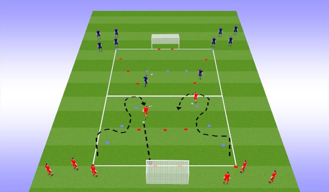Football/Soccer Session Plan Drill (Colour): Shooting Under Pressure