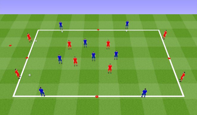 Football/Soccer Session Plan Drill (Colour): Individual Skills: 2X2