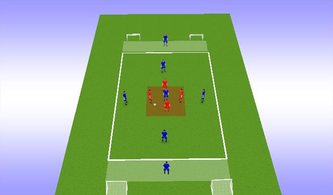 Football/Soccer Session Plan Drill (Colour): Positioning Game