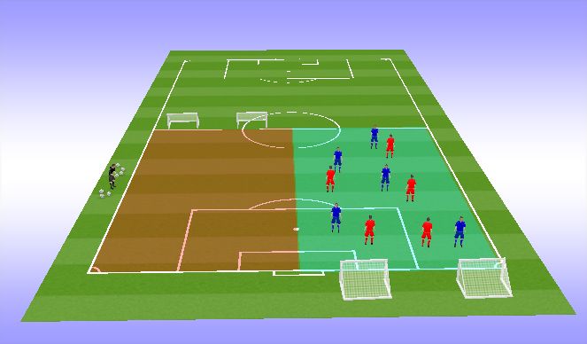Football/Soccer Session Plan Drill (Colour): Transition to defend game