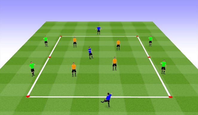 Football/Soccer Session Plan Drill (Colour): SSG 7v4