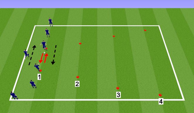 Football/Soccer Session Plan Drill (Colour): Warm Up Drill