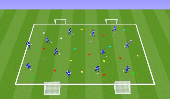 Football/Soccer Session Plan Drill (Colour): Full Session