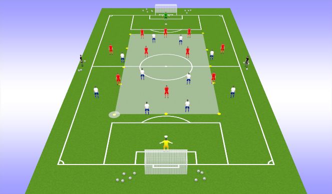 Football/Soccer Session Plan Drill (Colour): Training Game