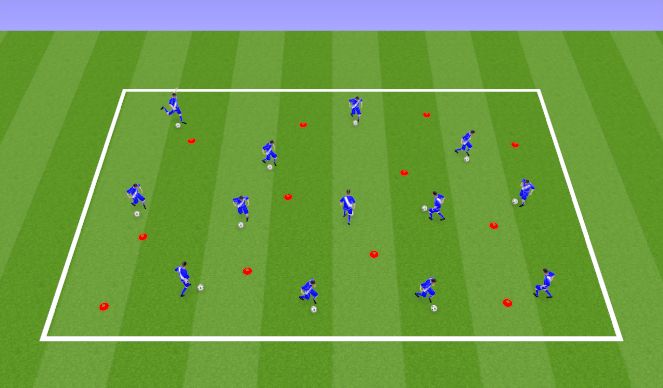 Football/Soccer Session Plan Drill (Colour): Whole Session