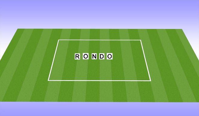 Football/Soccer Session Plan Drill (Colour): W up Rondo (10)