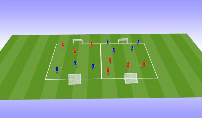Football/Soccer Session Plan Drill (Colour): 3v3/4v4 Tournament