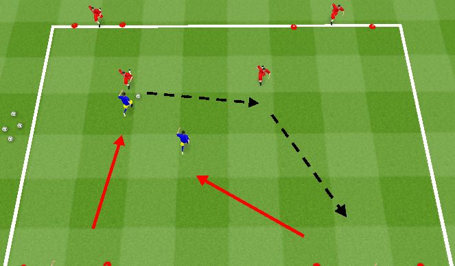 Football/Soccer Session Plan Drill (Colour): 2v2s